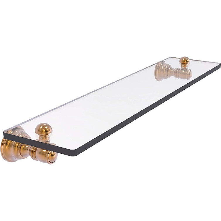 Rosdorf Park Glass Bracket Shelf with Towel Bar Wayfair